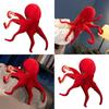 Red Octopus Plush Toy With Pp Cotton Filling Soft Kids Sleep Pillow For Children