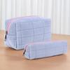 Plush Makeup Bag Makeup Storage Bag Large Capacity with Pen Bag Soft Cosmetic Bag Aesthetic Zip Closure Outdoor Travel Bag