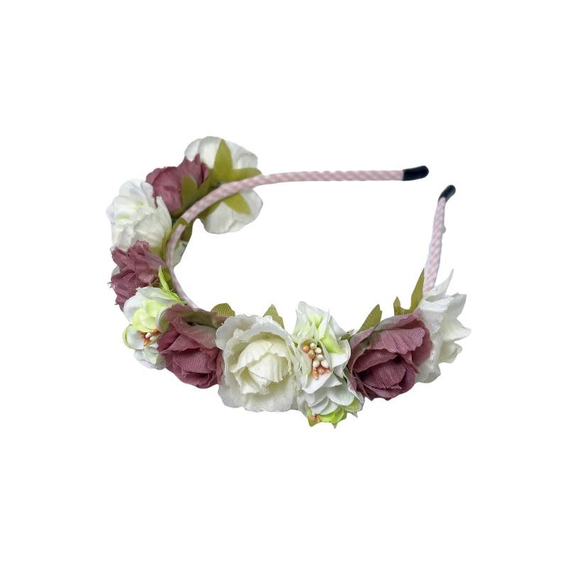 New simulation fabric flower headband bride beautiful beach headband dress accessories princess head flower wreath