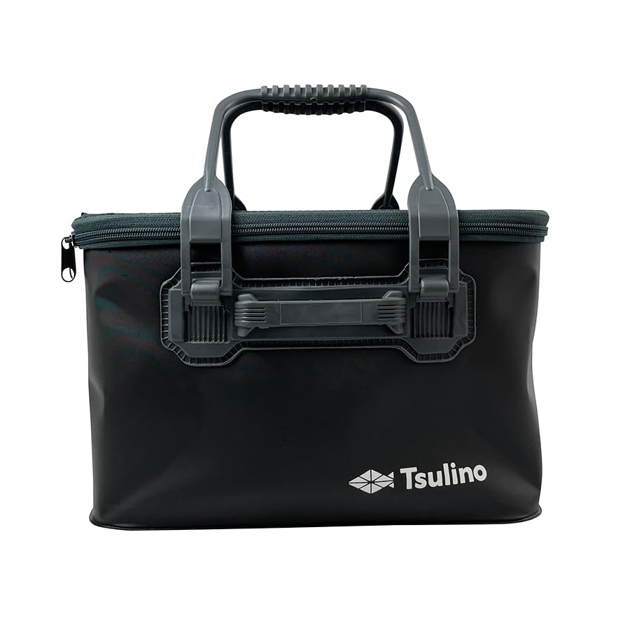 

Tsulino Folding bag with handle and lid 40cm black чорний