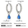 Wanxing 18K Gold Water Drop Zirconia Earrings - Elegant, Versatile Light Luxury Style.