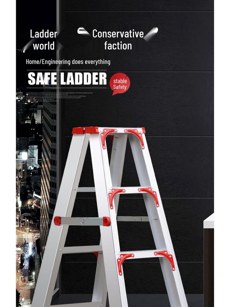 Multi-functional A-frame Aluminum Alloy Folding Telescopic Ladder for Indoor & Outdoor Use