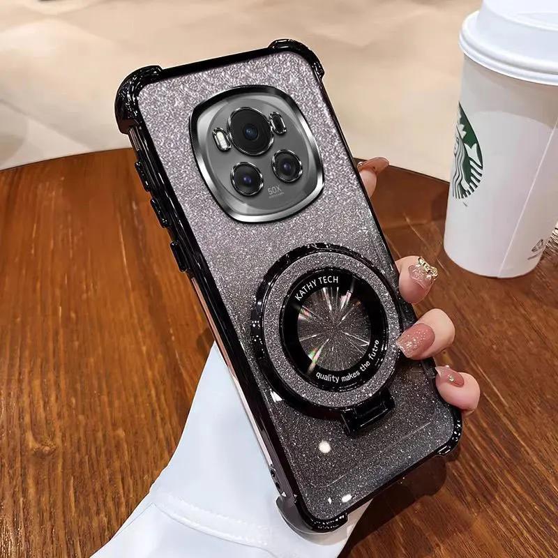 Luxury Four-corner Anti-fall Shell for Magic 7 6 5 Lite Magic 6 5 Pro Magic7Pro Honor X9C X9B X9A Glitter holder protective case