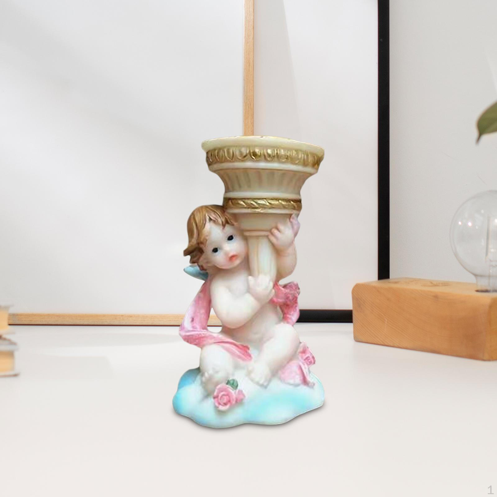 

Resin Jesus Angel Statue, Candle Holder, Figurine Light Holder for
