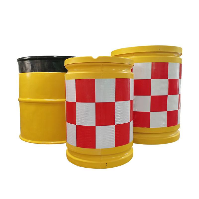 Rotomolded Fiberglass Anti-Collision Warning Barrel Complete Set