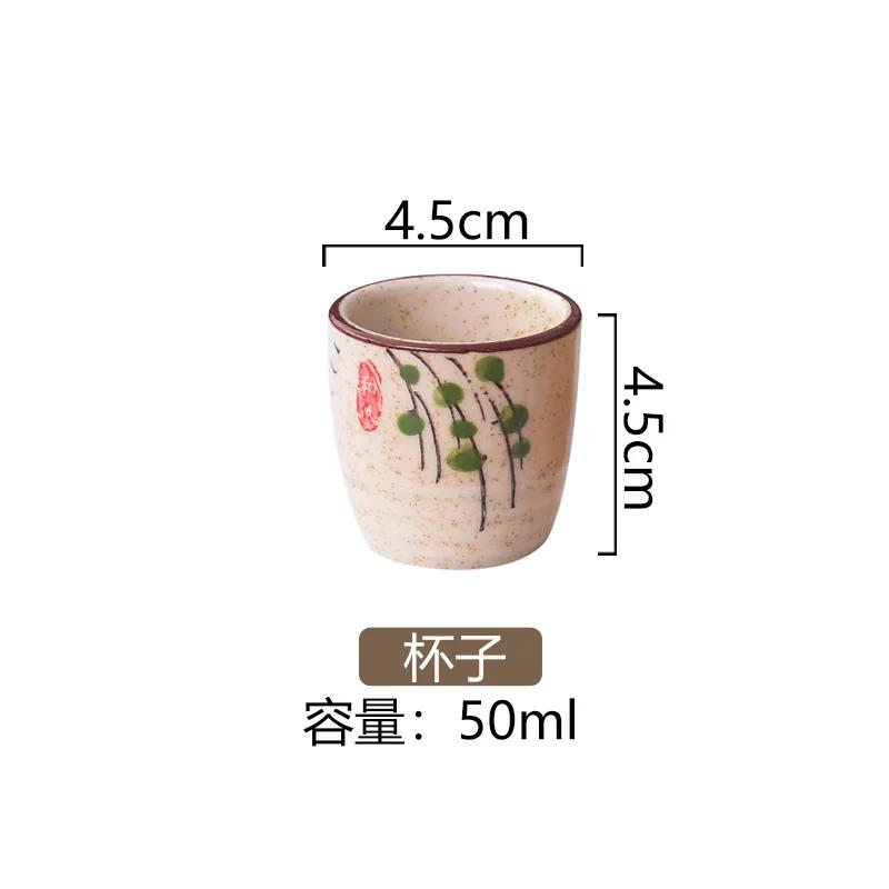 Japanischer Stil Hefeng Handbemalte Keramik Teetasse Weinglas Kleine Größe Trinkbecher Hotel Hitzebeständig Verdickt Zuhause Tee