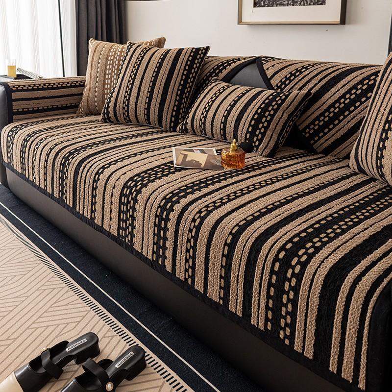 Stripe Jacquard Sofa Cushion Anti-Slip Sofa Cover For Living Room Couch Seat Cover Universal Couch Slipcover Furniture Cushion