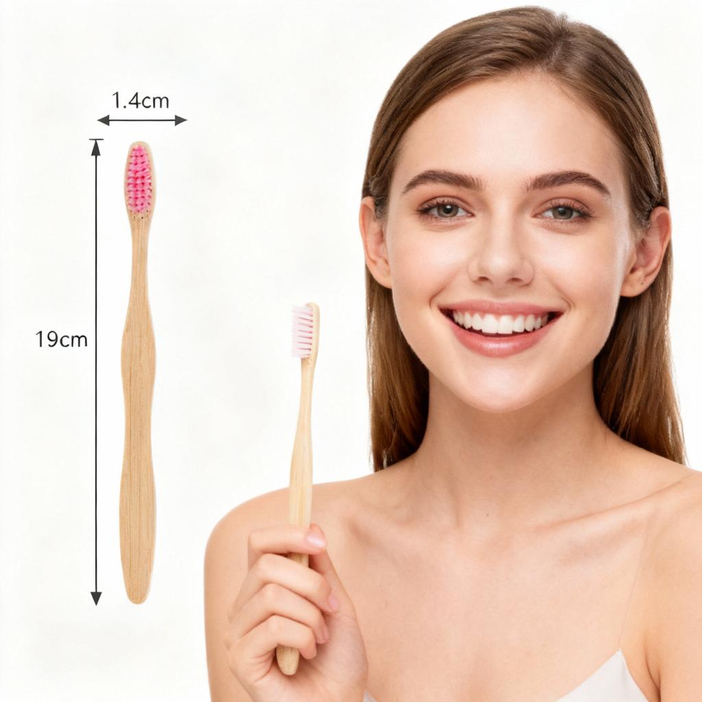Stock and Custom Natural Kraft Box Biodegradable Bamboo Charcoal Bristle Adult Bamboo Toothbrush