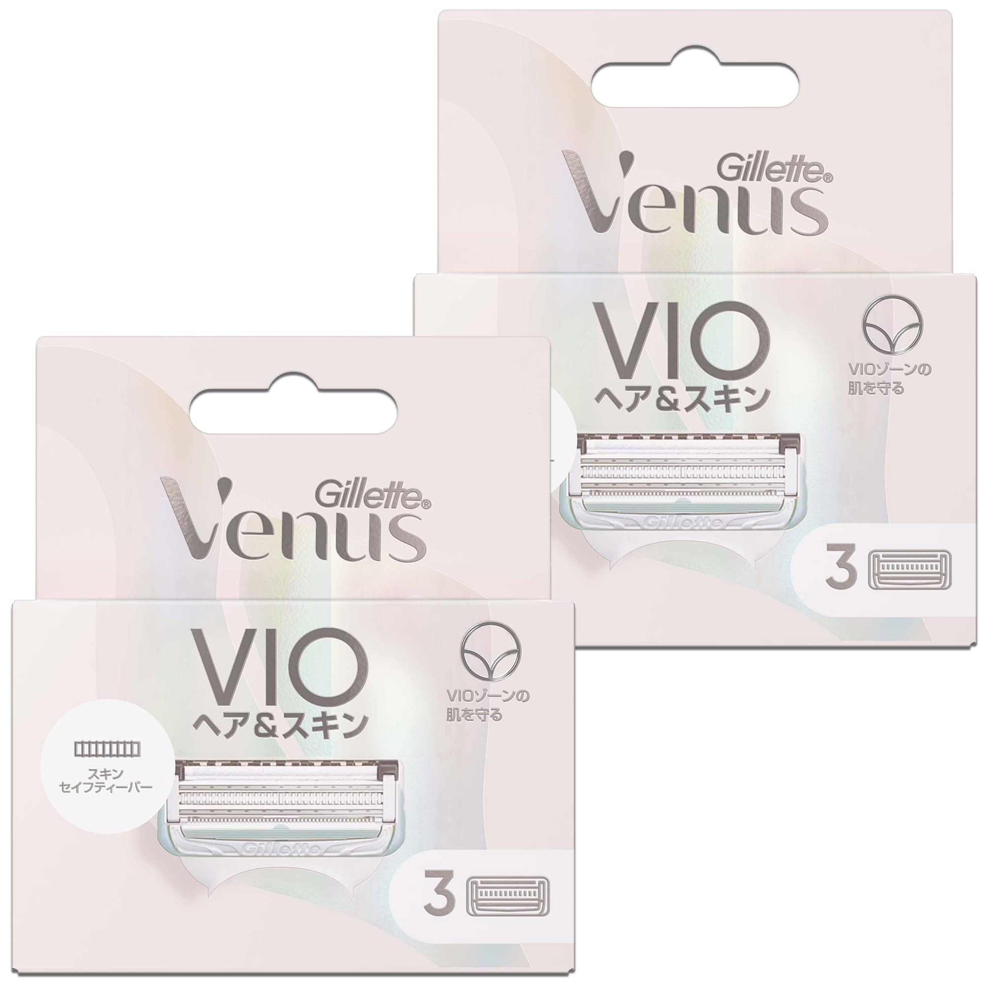 

Gillette Venus VIO Hair Skin 3 Replacement Blades x 2 Replacement [Bulk Purchase] & Women s Razor, (6 Blades) белый