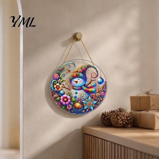 Decorative Hanging Pendants Christmas Tree Ornaments, Acrylic Festive with Lanyard for Decorations Holiday Party Home Decoration, Indoor Scene Layout