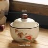 Chinese Retro Ceramic Single-Serve Stew and Soup Pot with Lid