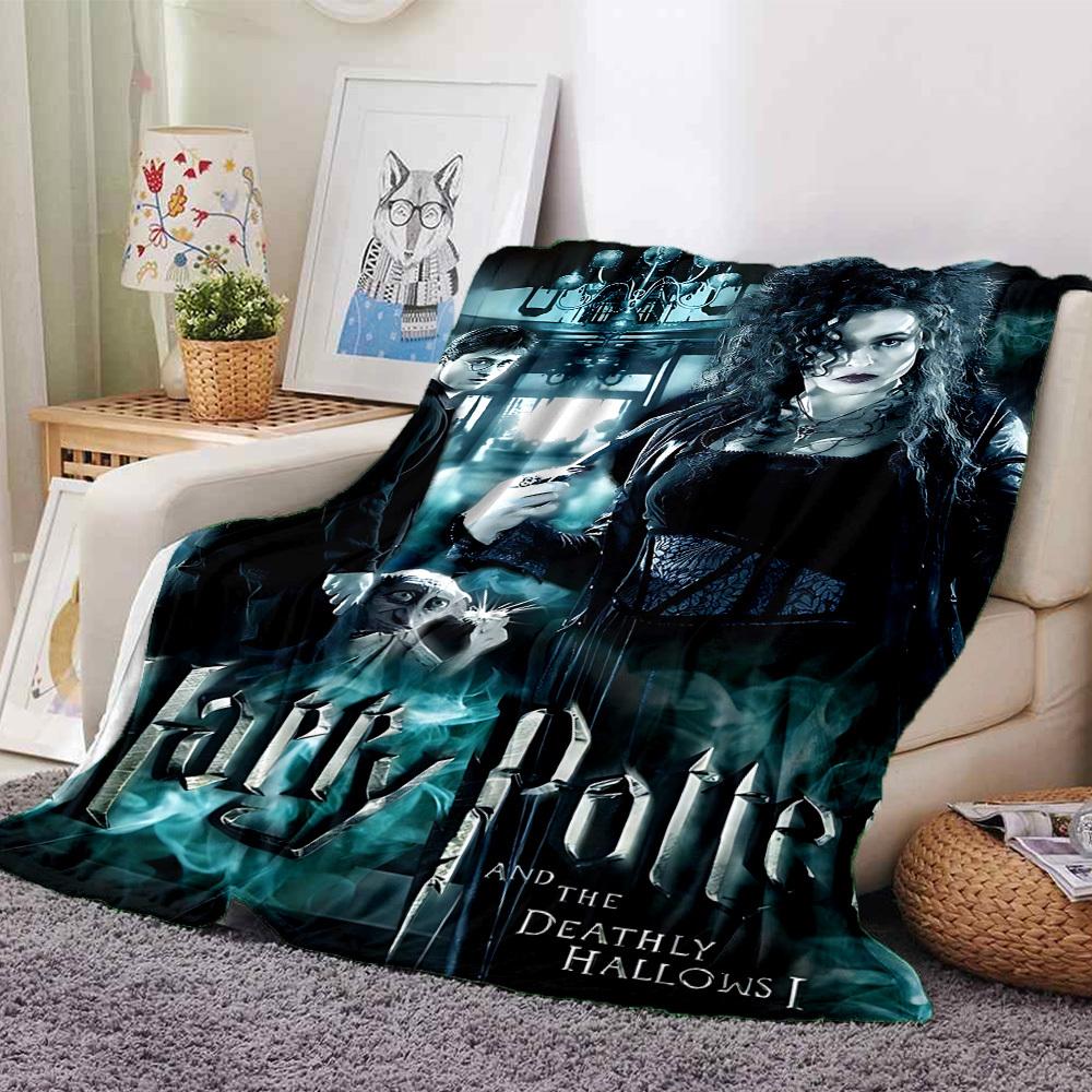

1pc Harry Potter AND DEATHLY HALLOWS I Flannel Blanket Soft Warm Throw for Home, Office, Travel, All-Season Cozy Bedding GiftL1143 80cmx120cm(31inx47in)