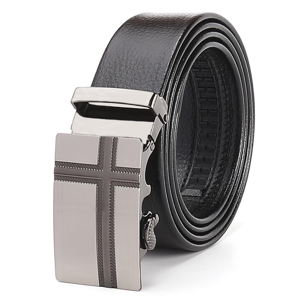 Cintura da Uomo Automatica con Fibbia Business - Bordo Rivestito in TPU, Cintura Elegante Premium per Abbigliamento Formale