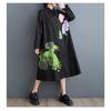 Plus Size Printed Splicing Casual Simple Sweetheart Long Sleeve Dresses