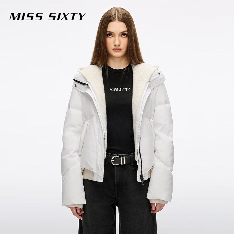 

MISS SIXTY Women s 2025 Winter 90% Duck Down Jacket with Detachable Hood L