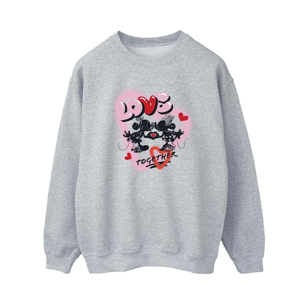 Disney Womens/Ladies Love Together Mickey & Minnie Mouse Sweatshirt