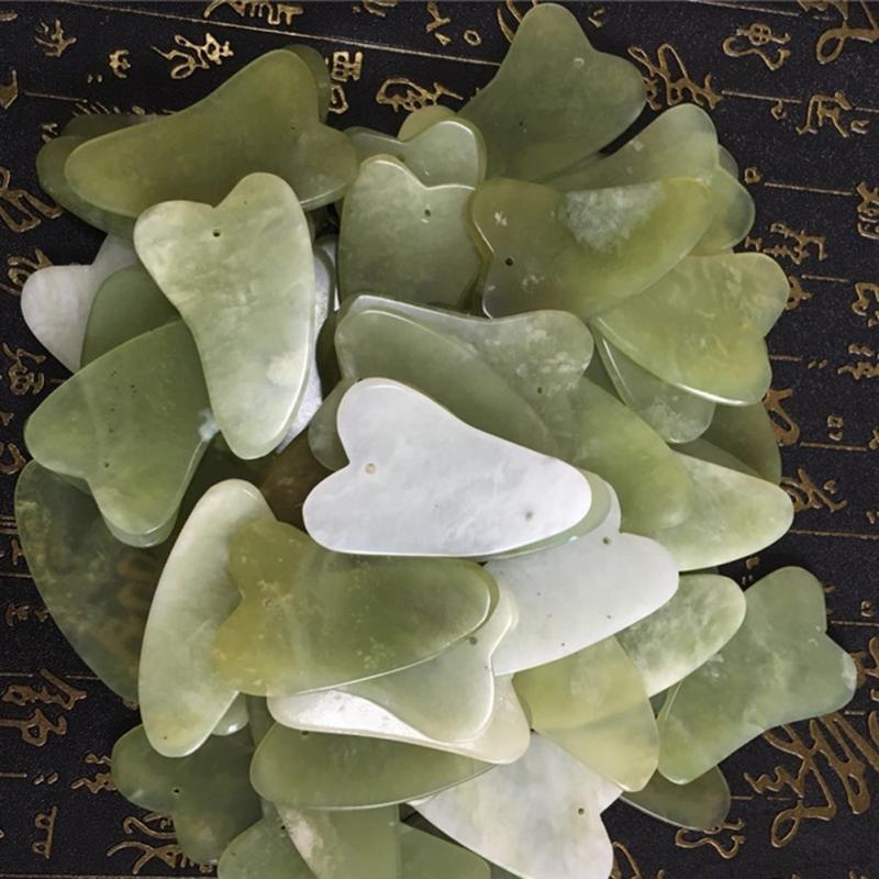 Gua Sha – masseur de soins du visage, planche de Jade, grattoir, outil de grattage traditionnel chinois