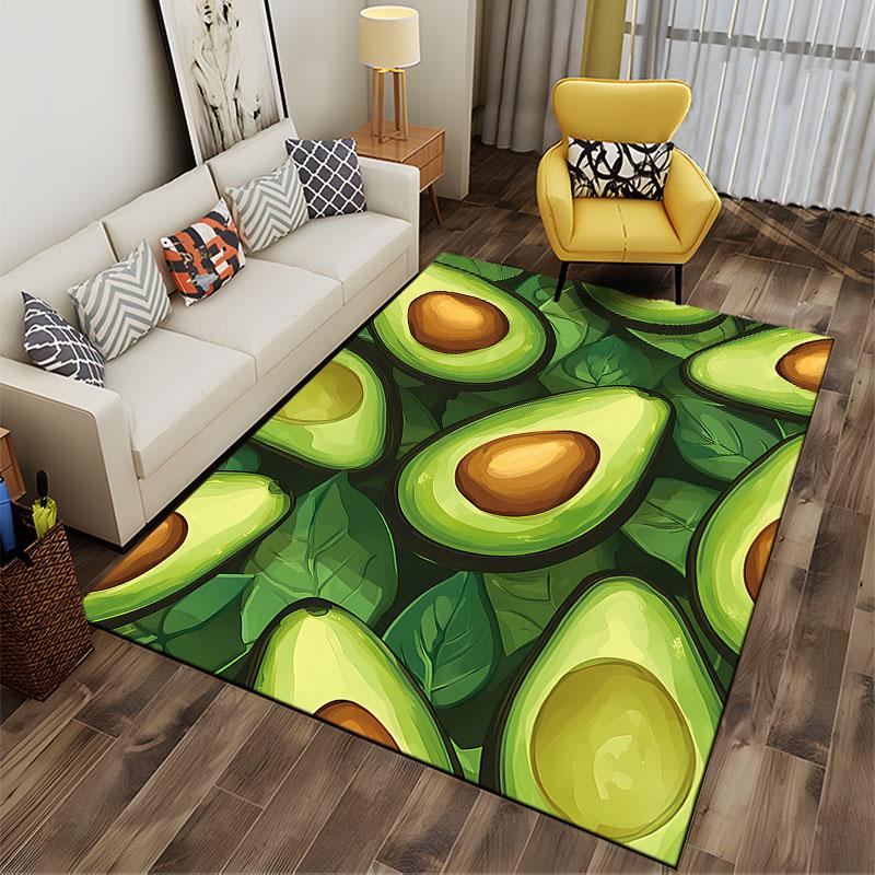 Avocado Pattern Green Carpet suitable as a non-slip mat for the living room or bedroom sofa