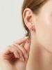 Stainless Steel CZ Stone Clover Flower Stud Earrings for Women Cartilage Ear Piercing Zircon Aros