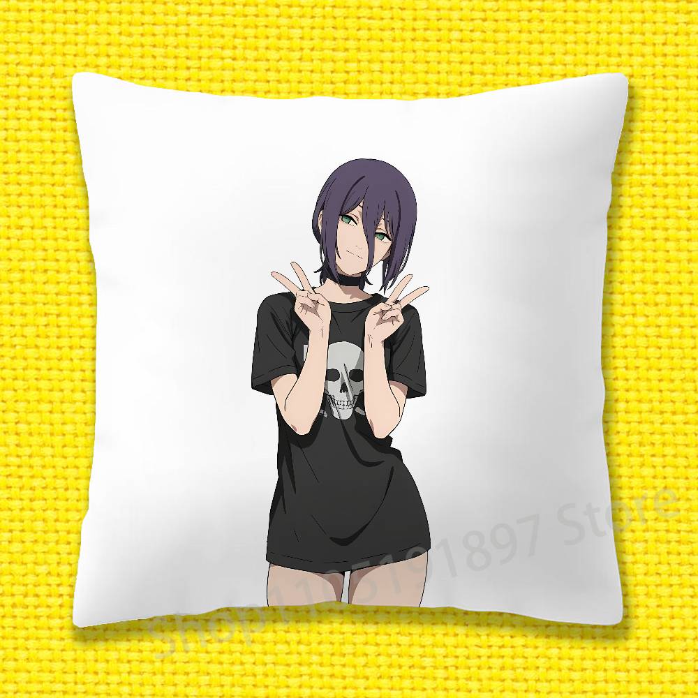 C-Chainsaw Man Reze Arc Throw Pillow Case For 55x55cm 40x40cm 45x45cm 50x50cm 30x30cm Square Office Pillowship Cover