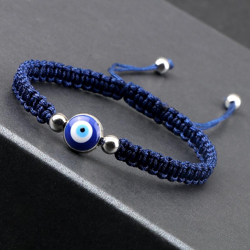 Fashion Lucky Red String Evil Eye Bracelet Gold Thick Rope Handwoven Adjustable Friendship Jewelry Hamsa Bracelet Women Men