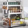 Multi-functional 3-Tier Kitchen Countertop Spice & Utensil Rack