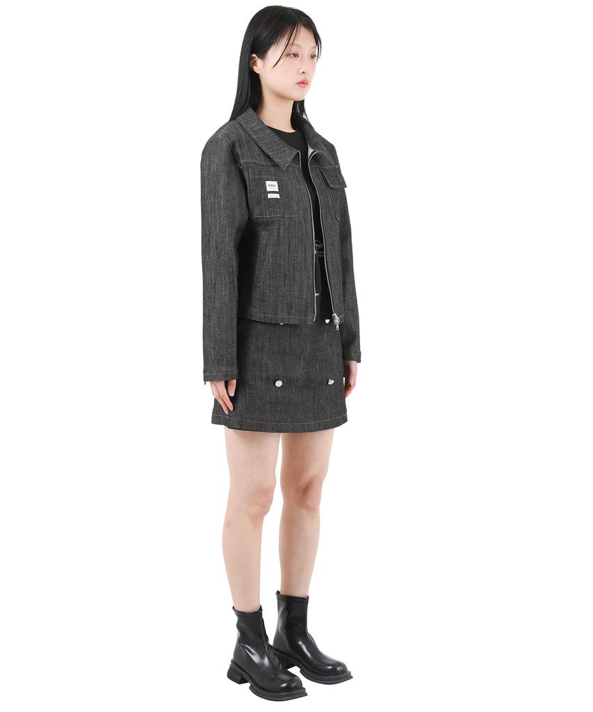 Catharsis Daily Denim Low-Rise Pants Skirt Black Denim Onesize