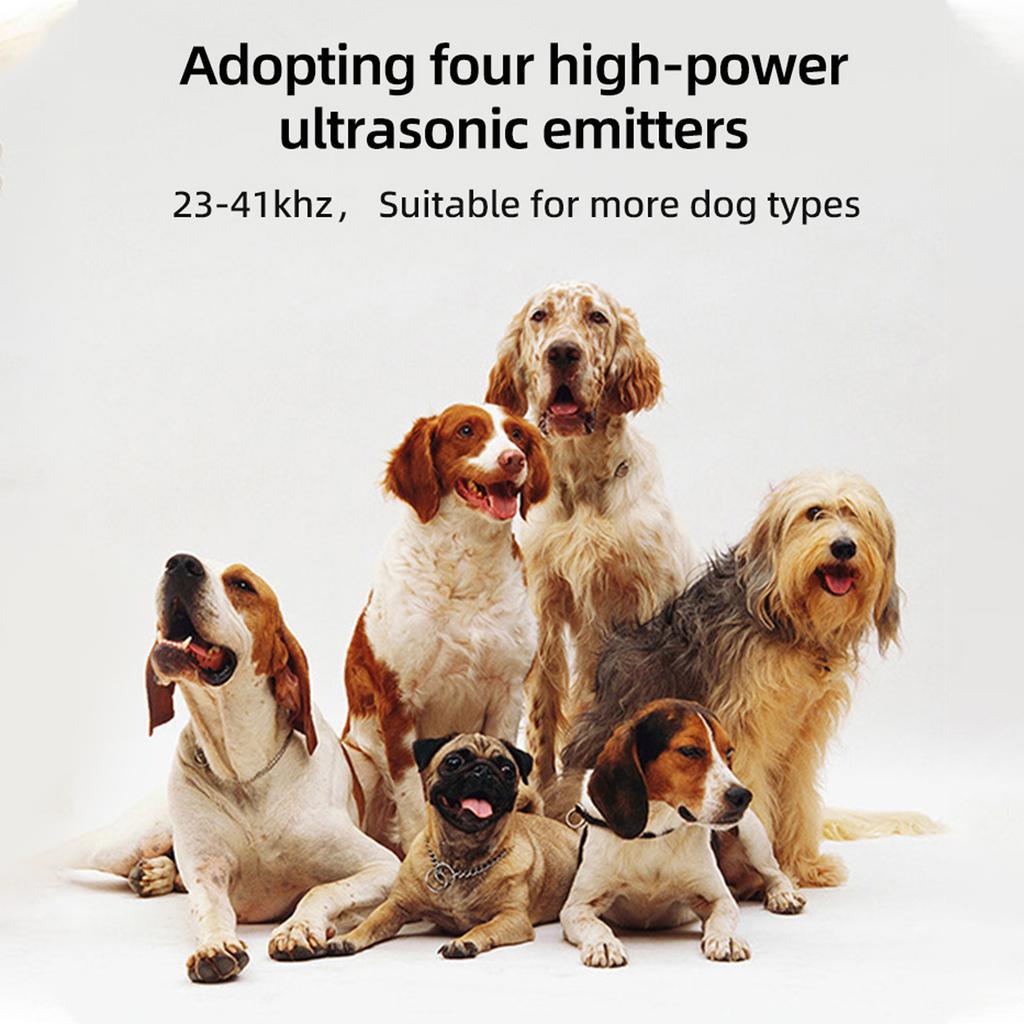 Upgraded Dog Stops Barking &scares Wild Dogs With Strobe Lights + 41kHz Sound (50ft Range).Safe,humane & Portable For Walks/outdoors