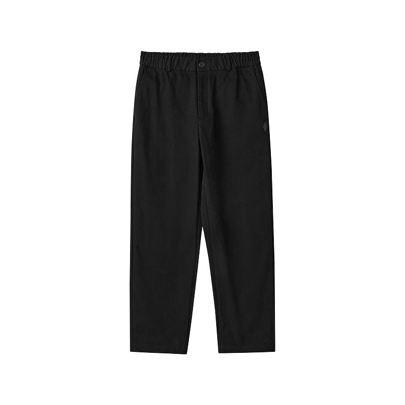 Skechers Yazan Series Comfortable Skin-Friendly Soft Woven Straight Leg Casual Pants Men Bottoms Carbon-Black L324M117-0018 L