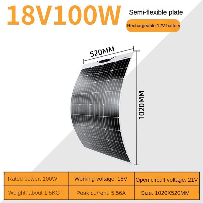 New Flexible Solar Panel 18V Household Photovoltaic Module Single Crystal Solar Panel Power Generation System