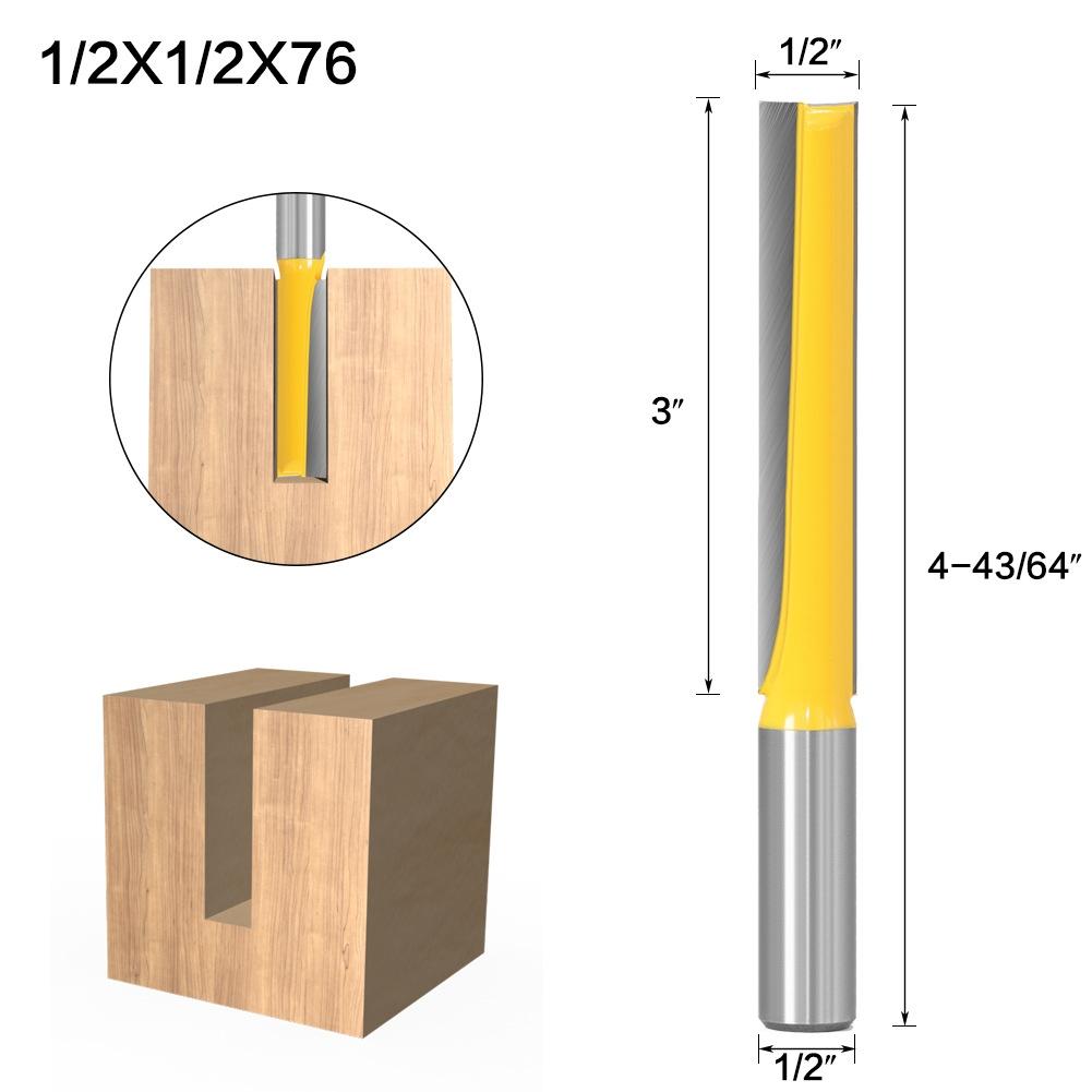 Fresa per Router per Legno di Alta Qualità con Gambo da 1/2 Pollice e Asta Lunga da 12 mm