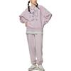 Li-Ning Sports Life Series Brand Logo Print Crew Neck Pullover Sweatshirt Women Tops Purple AWDSB66-3