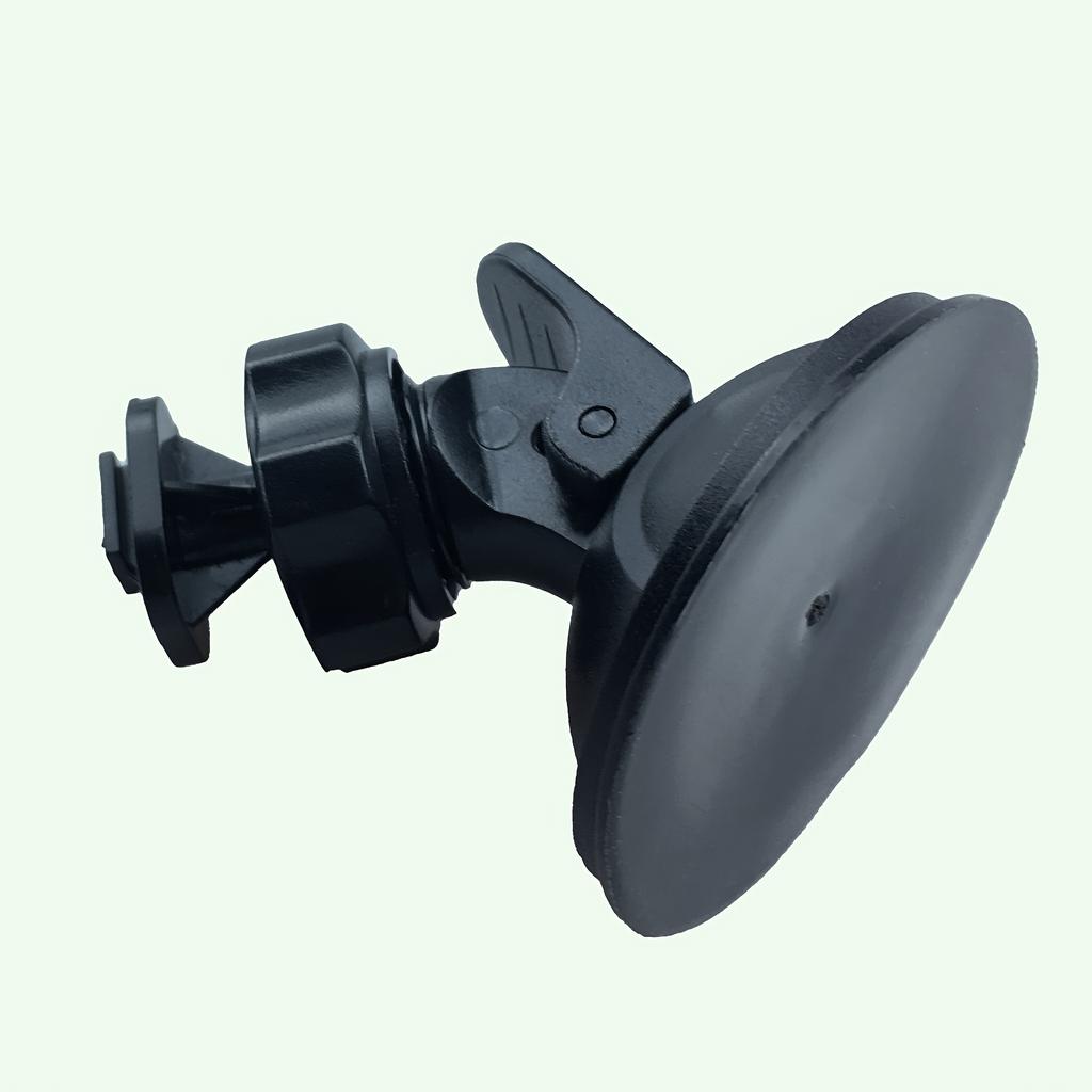 A Car Dashcam Mount That Rotates 360 Degrees, Adjustable, with a Stable And Durable Suction Cup. Includes One Black Portable Navigation Mount