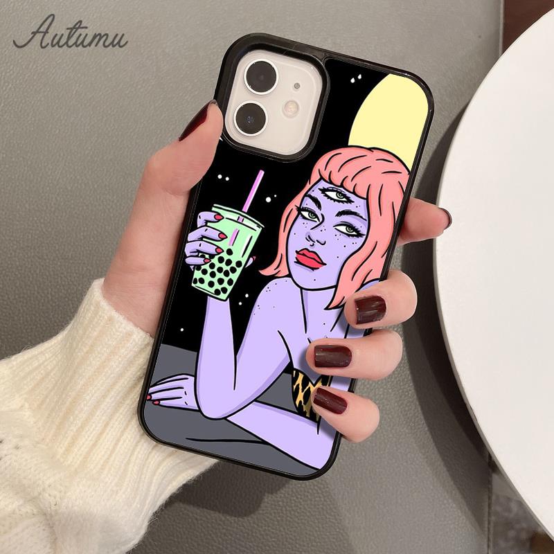 Hippie Grunge Art Phone Case for iPhone 11 12 13 14 Pro Max mini X XR XS SE 2020 6S 7 8 Plus Samsung Galaxy S21 S22 Cover shell