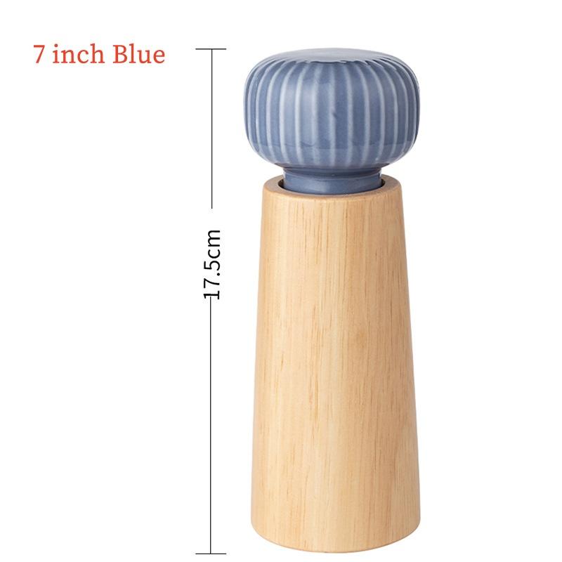 Nordic Style Manual Salt & Pepper Grinder - Adjustable Coarseness with Ceramic Core for Kitchen Seasoning Refillable Spice Mill
