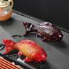 Creatieve Kleurveranderende Thee Huisdier Hars Thee Tafel Ornamenten Chinese Mascotte Twee Vissen Rapport Geluk Zen Thee Ceremonie Ornamenten