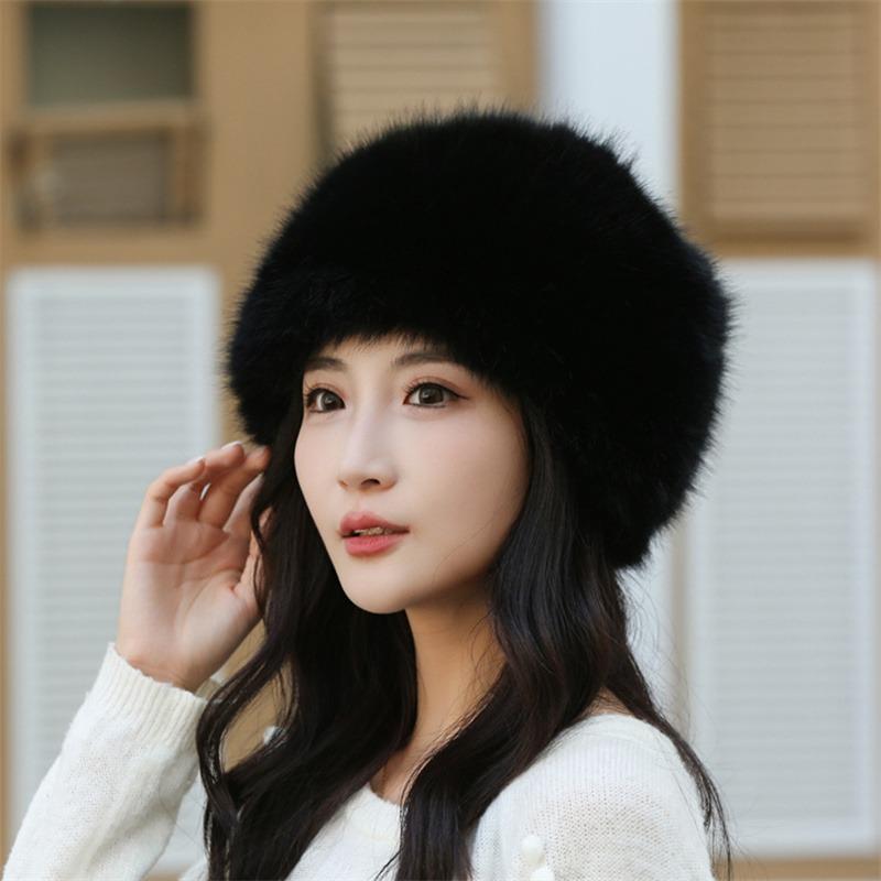 Women Plush Fisherman Hat Fluffy Fur Bucket Hat Warm Women's Winter Hat Thicken Cold Snowy Day Panama Cap