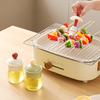 Practical 2-in-1 Oil Brush Bottle Oil Pot Sauce Vinegar Bottle Silicone Oil Brush Temperature Resistant Oil Bottle
