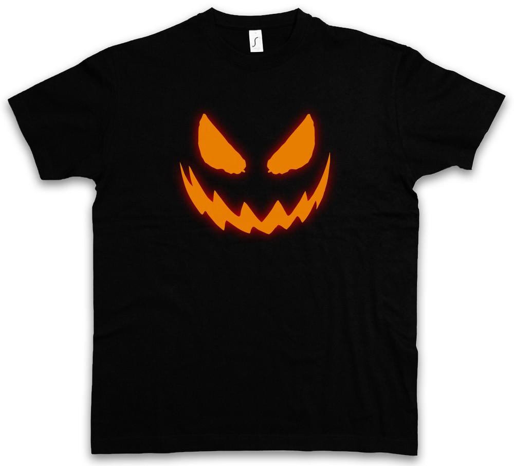 

GLOWING HALLOWEEN PUMPKIN I T-SHIRT - Horror Trick or Treat Samhain USA Creature 2XL