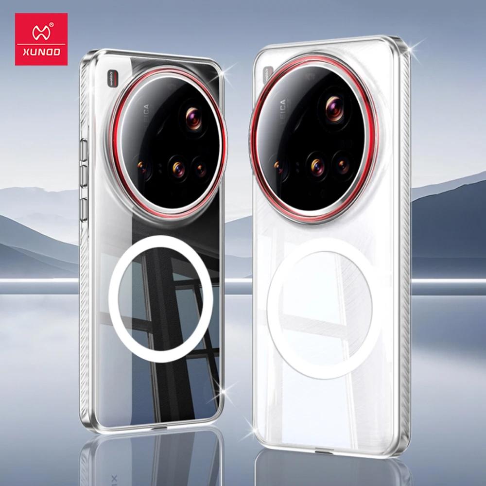 Xundd For Xiaomi 15 Ultra Case Clear Transparent Casing Anti-Yellowing Phone Cover With Magnetic Ring