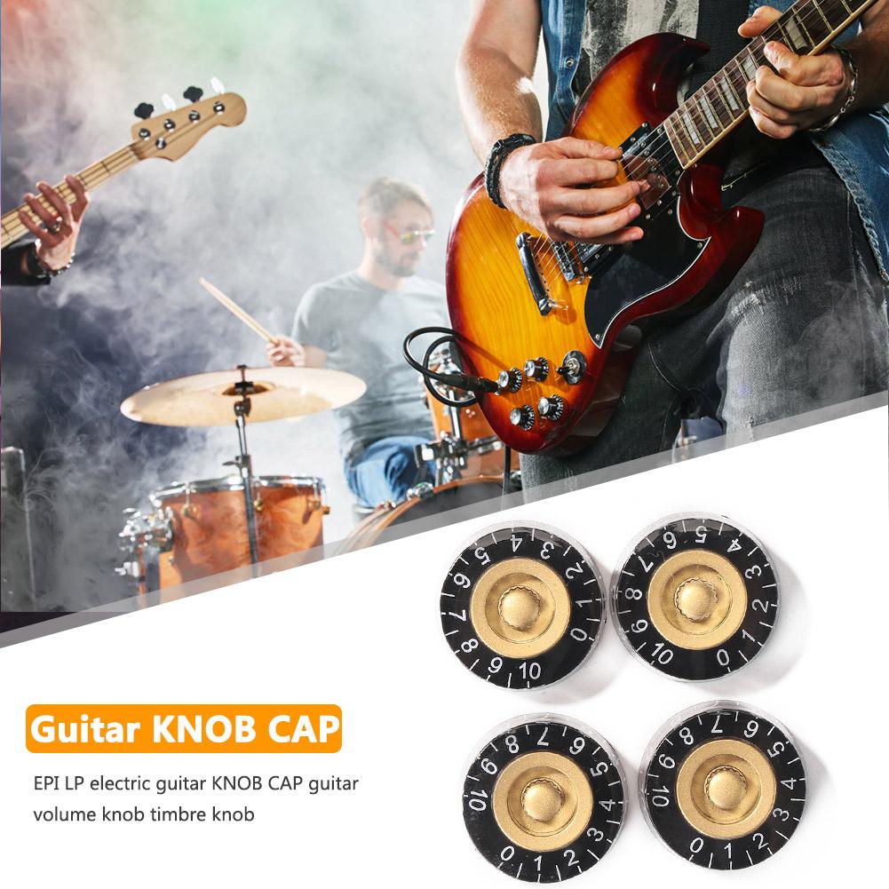 4pcs Guitar Volume Knobs Top Hats Acrylic Professional Stringed Instruments Tone Control Knobs Guitar Accessories