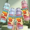 1PC Best Bunny Mom Art 750ml Color Plastic Sports Water Bottle Leakproof Flip Straw Lid Suitable for Sports Office Home Use