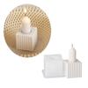 3x Handmade Candlestick Molds Square Striped Candle Holder Silicone Moulds Castings Mould Plaster Molds Candle Cup Molds