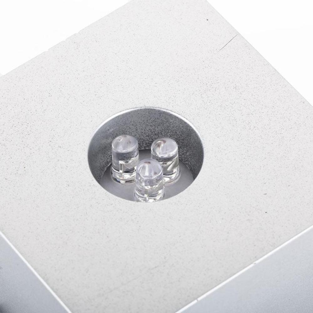 Portable Durable Colorful Changing Figurine 3 LED Light Base Crystal Home Decor Display Base Stand