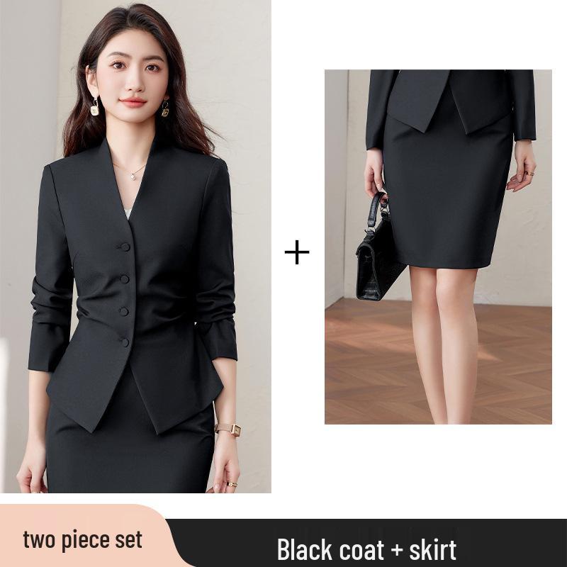Women's Professional Suit Set: Elegant Business & Formal Wear for Medical, Beauty, Event Venues, and Reception Settings.