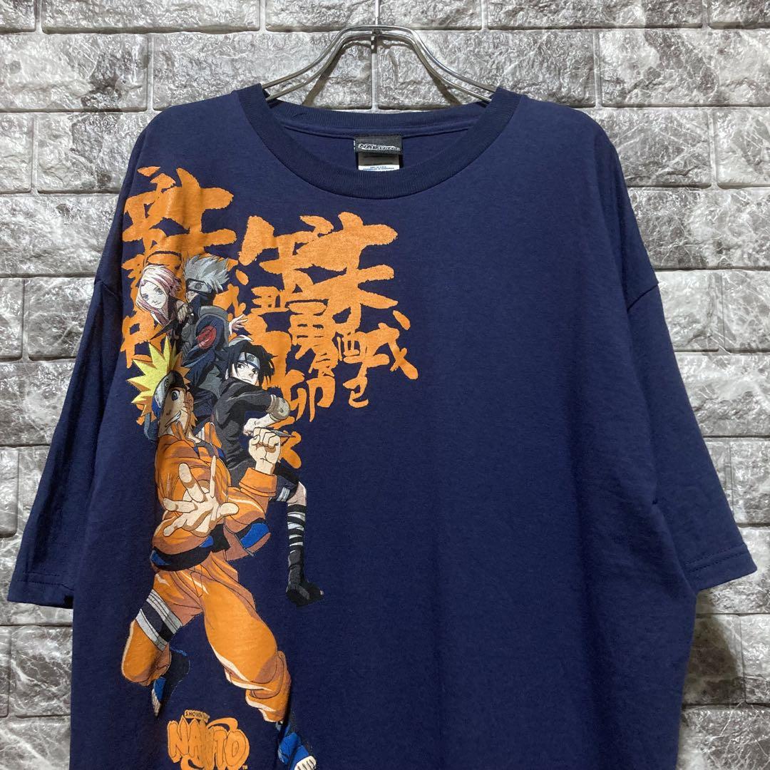 

[USED] Rare Naruto T-shirt, Navy, Oversized, Anime
