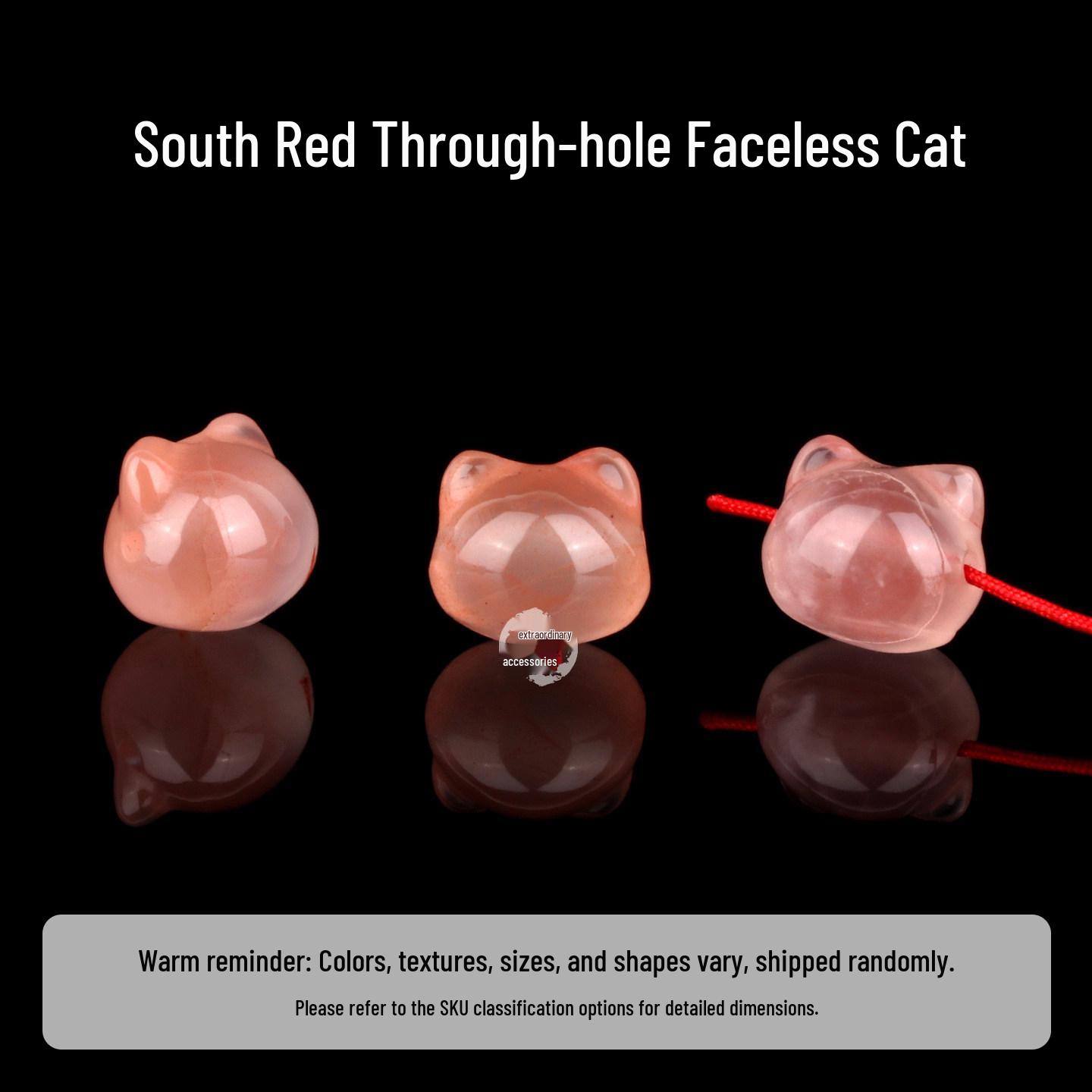 NanHong Ice Float Cat Head Carved Bracelet - Handmade DIY Accessory
