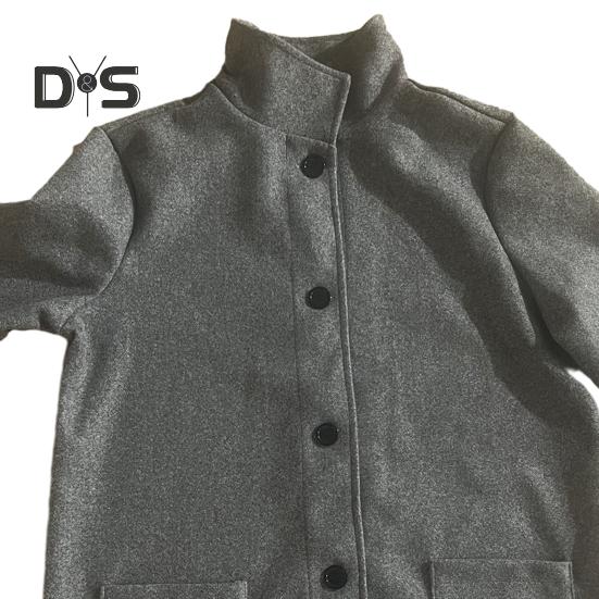 Dam Höst Vinterkappa Ståkrage Tjock Varm Mjuk Mellanlång Enfärgad Fickor Enkelknäppt Dam Tjock Överrock