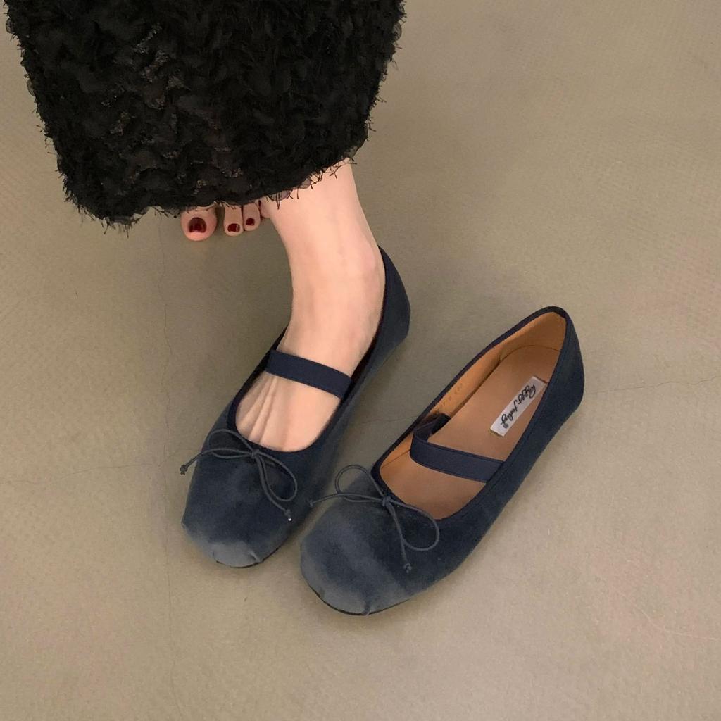 Fashion Bailamos Autumn Women Flats Fashion Bow-knot Round Toe Shallow Slip On Ladies Boat Shoes Soft Flat Heel Dress Ballerinas Shoes