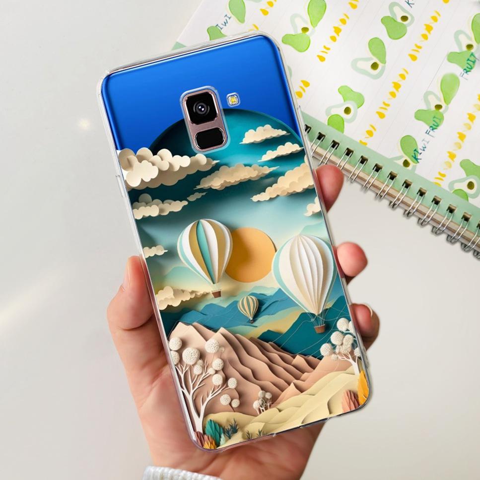 For Samsung Galaxy A8+ A8 Plus Case New Butterfly Flower TPU Soft Silicon Cover For Samsung A8+ 2018 SM-A730F Phone Case Funda